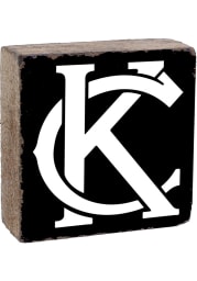 Kansas City KC Monogram Rustic Block Sign