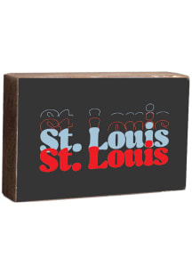 St Louis Bubble Letters 6x9 Inch Sign