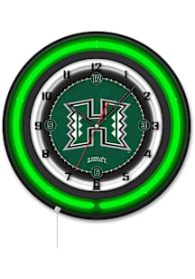 Hawaii Warriors 19in Neon Wall Clock