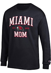 Champion Miami RedHawks Black EST Date Mom Jersey Long Sleeve T Shirt