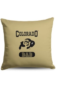 Colorado Buffaloes Dad 18x18 Throw Pillow - Gold