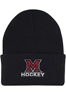 LogoFit Miami RedHawks Black North Pole Youth Knit Hat