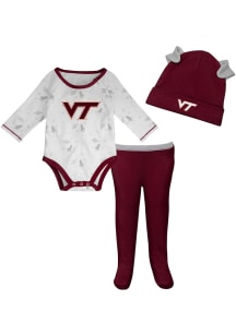 Virginia Tech Hokies Infant Maroon Dream Team Hat Set Top and Bottom