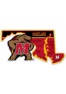 Red Maryland Terrapins State Shape Pennant