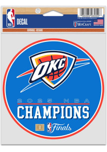 Oklahoma City Thunder 2025 Finals Champions 3.75x5 Auto Decal - Navy Blue