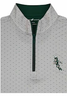 Mens White Michigan State Spartans Football Sparty Qtr Zip Fashion Pullover