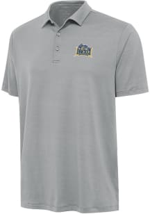 Mens Drexel Dragons Ash Antigua Reprocess Recycled Short Sleeve Polo Shirt