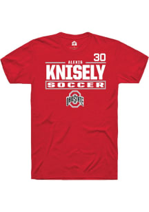 Alexis Knisely Rally Mens Red Ohio State Buckeyes NIL Stacked Box Player T Shirt