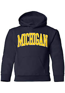 Michigan Wolverines Youth Navy Blue Team Wordmark Long Sleeve Hoodie