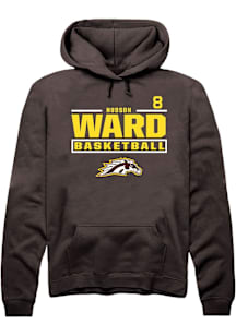 Hudson Ward Western Michigan Broncos Mens Brown NIL Stacked Box Player Hood