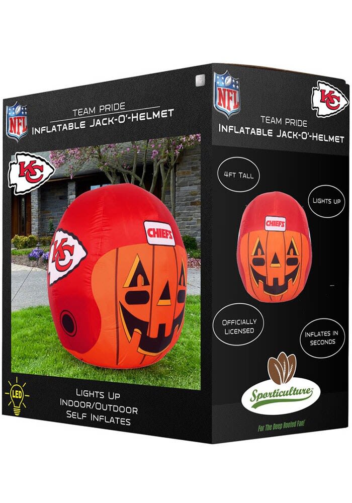 NFL Kansas City Chiefs Team Inflatable Lawn Helmet, Red, One Size