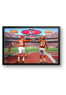 Kansas City Chiefs 14X20 Mahomes and Kelce Framed Art Framed Posters