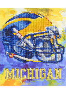 Navy Blue Michigan Wolverines Diamond Painting Craft Kit Puzzle