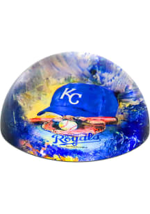 Kansas City Royals Blue Glass Dome Paperweight Paper Weight