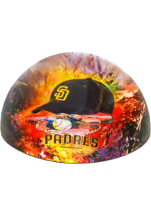 San Diego Padres Black Glass Dome Paperweight Paper Weight