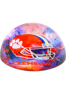 Clemson Tigers Purple Glass Dome Paperweight Paper Weight