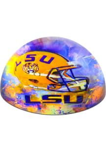 LSU Tigers Purple Glass Dome Paperweight Paper Weight