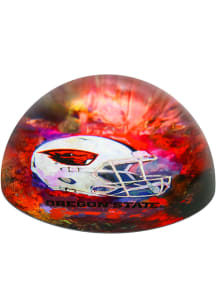Oregon State Beavers White Glass Dome Paperweight Paper Weight