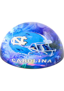 North Carolina Tar Heels Blue Glass Dome Paperweight Paper Weight