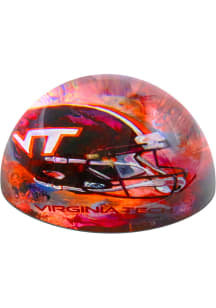Virginia Tech Hokies Red Glass Dome Paperweight Paper Weight