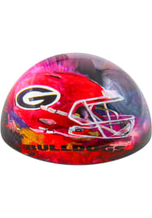 Georgia Bulldogs Red Glass Dome Paperweight Paper Weight