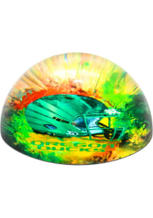 Oregon Ducks Green Glass Dome Paperweight Paper Weight