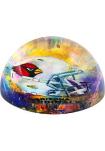 Arizona Cardinals Black Glass Dome Paperweight Paper Weight