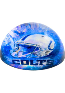 Indianapolis Colts Grey Glass Dome Paperweight Paper Weight