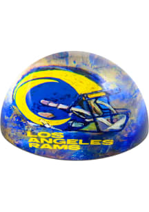 Los Angeles Rams Blue Glass Dome Paperweight Paper Weight