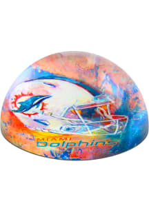 Miami Dolphins Blue Glass Dome Paperweight Paper Weight