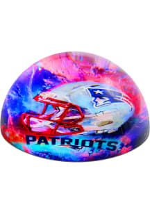 New England Patriots Navy Blue Glass Dome Paperweight Paper Weight