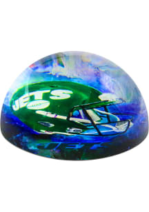 New York Jets Green Glass Dome Paperweight Paper Weight