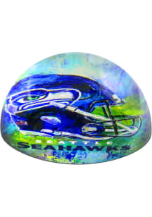 Seattle Seahawks Navy Blue Glass Dome Paperweight Paper Weight