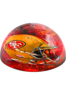 San Francisco 49ers Tan Glass Dome Paperweight Paper Weight