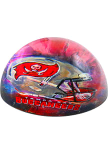 Tampa Bay Buccaneers Black Glass Dome Paperweight Paper Weight