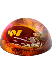 Washington Commanders Red Glass Dome Paperweight Paper Weight