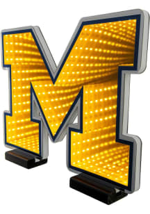 Navy Blue Michigan Wolverines Infinity Logo Light Table Lamp