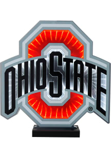 Red Ohio State Buckeyes Infinity Logo Light Table Lamp