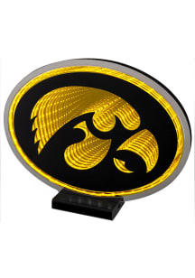 Black Iowa Hawkeyes Infinity Logo Light Table Lamp