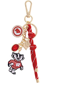 Wisconsin Badgers Logo Keychain - Red