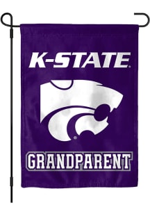 Purple K-State Wildcats Grandparent Garden Flag