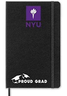 NYU Violets Proud Grad team logo Notebook and Folder - Black