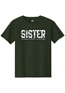 Summit Sportswear Michigan State Spartans Youth Green Sister Short Sleeve T-Shirt