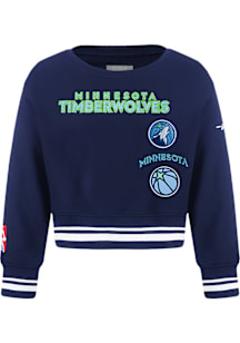 Pro Standard Minnesota Timberwolves Toddler Navy Blue Retro Classics Long Sleeve Crew T Shirt