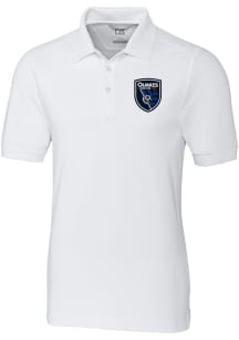 Cutter and Buck San Jose Earthquakes White Advantage Pique Big and Tall Polo