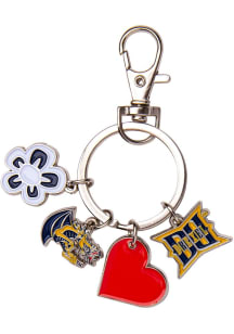 Silver Drexel Dragons Team Logo Keychain
