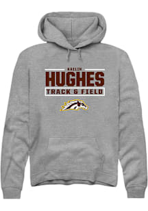 Kaelin Hughes Western Michigan Broncos Mens Grey NIL Stacked Box Player Hood