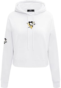 Pro Standard Pittsburgh Penguins Womens White Classic Chenille Hooded Sweatshirt