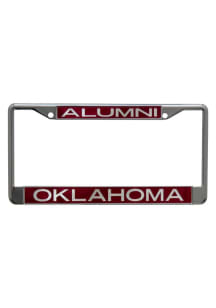 Oklahoma Sooners Silver Chrome License Frame