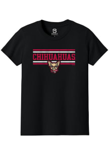 Summit Sportswear El Paso Chihuahuas Youth Black Double Bars Short Sleeve T-Shirt